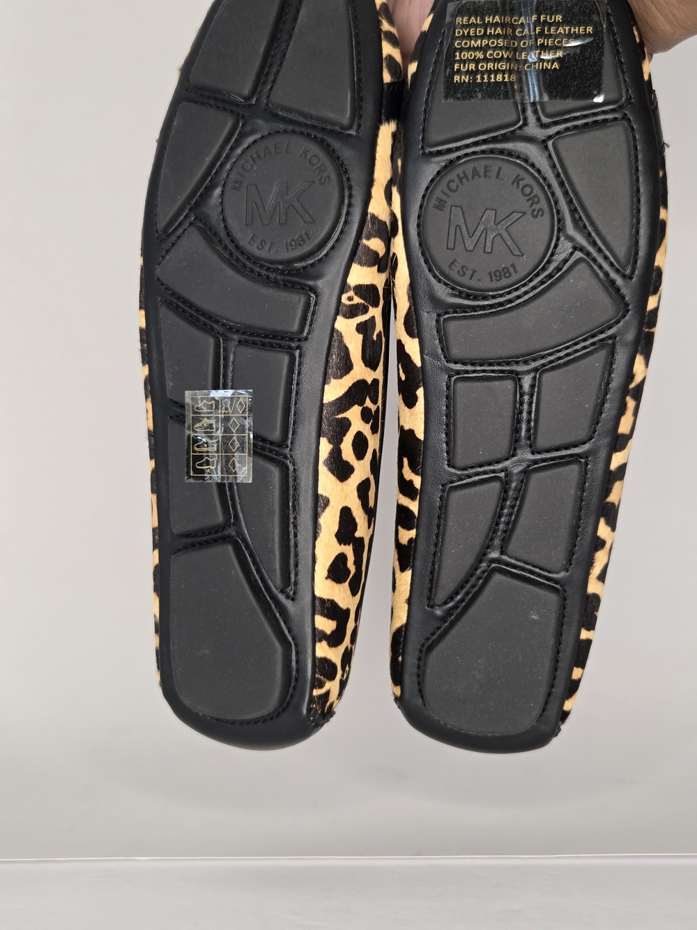 Michael Kors Leopard Print Ballet Flats in Black and Tan - Picture 6 of 6